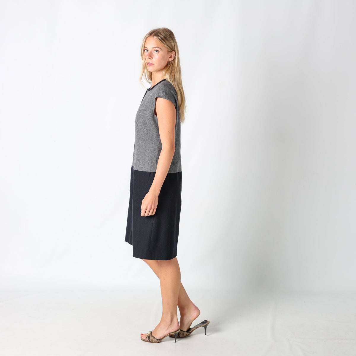 Grey Y2K Max Mara Formal Dress (L)