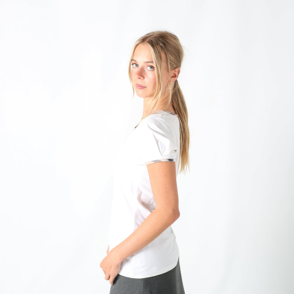 White 90s Burberry T-shirt (M)
