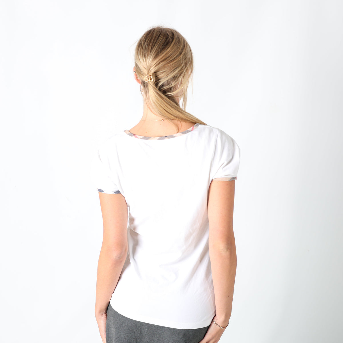 White 90s Burberry T-shirt (M)