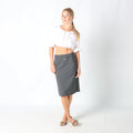 Charcoal Grey Y2K Moschino Formal Skirt Belt Detail (6)
