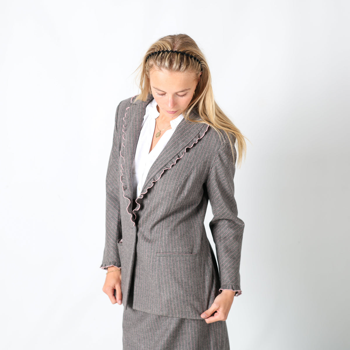 Grey Y2K AlexandreNarakas Blazer Part of a Two Piece (S)