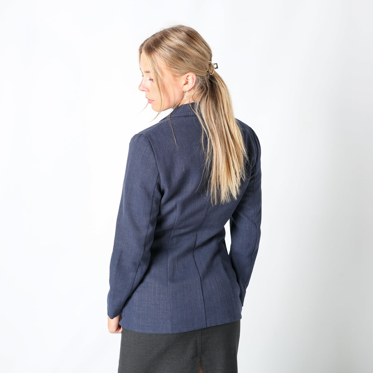 Navy Blue Y2K Max&Co. Blazer (6)