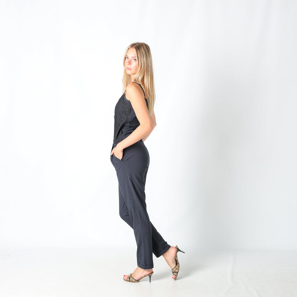 Navy Blue Y2K Gaudi Formal Jumpsuit (S)