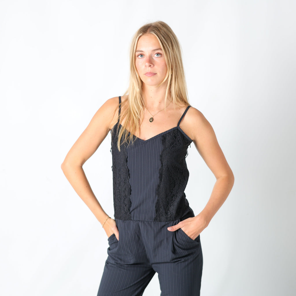 Navy Blue Y2K Gaudi Formal Jumpsuit (S)