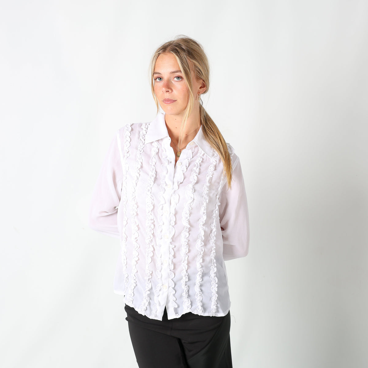 White Y2K Release Blouse (M)