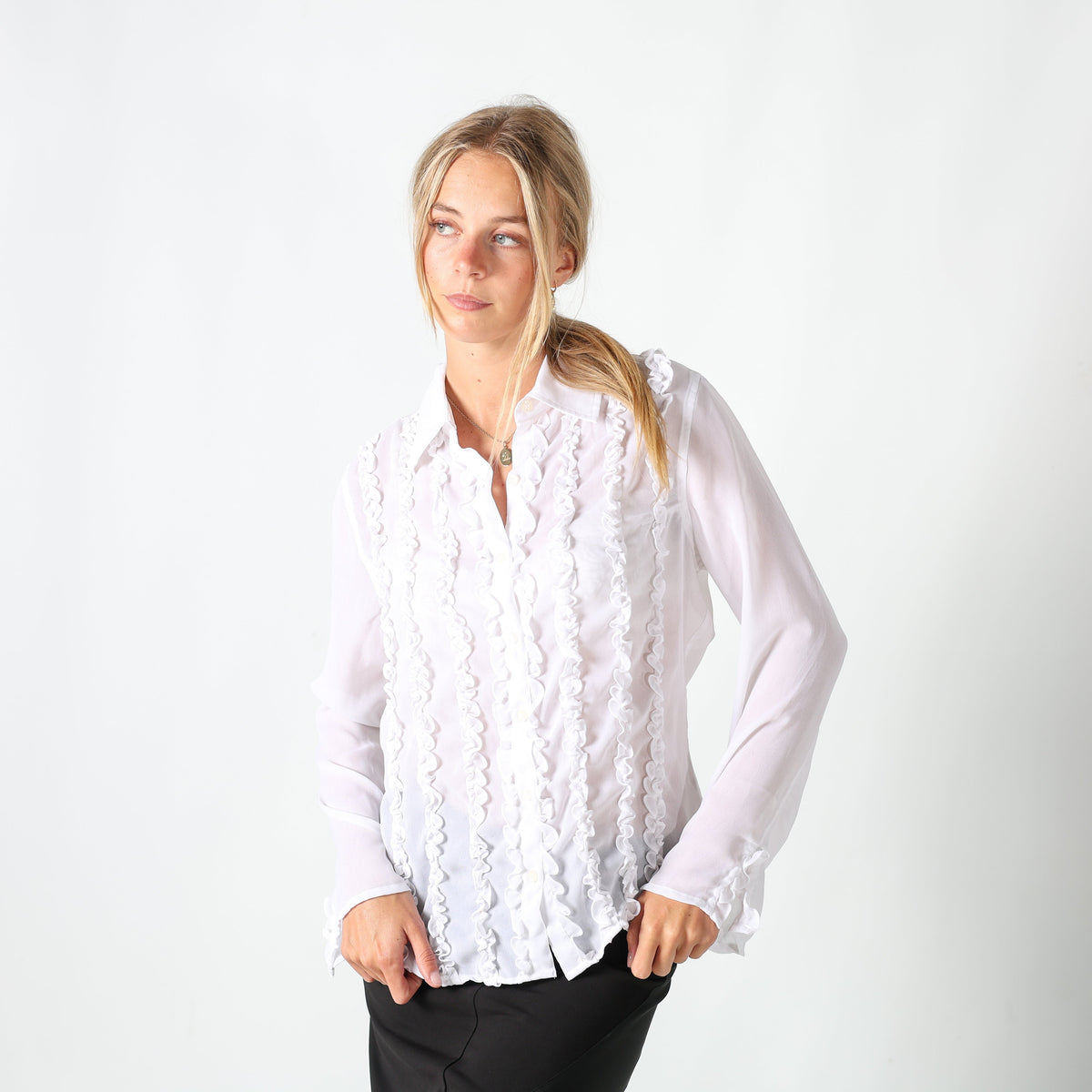 White Y2K Release Blouse (M)