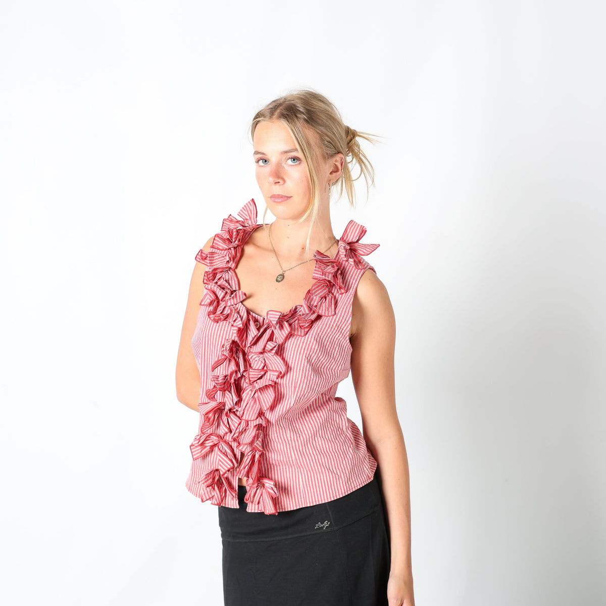 Red Y2K Fabrizio Lenzi Blouse (S)