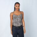 Brown 90s Cami Snakeprint (S)