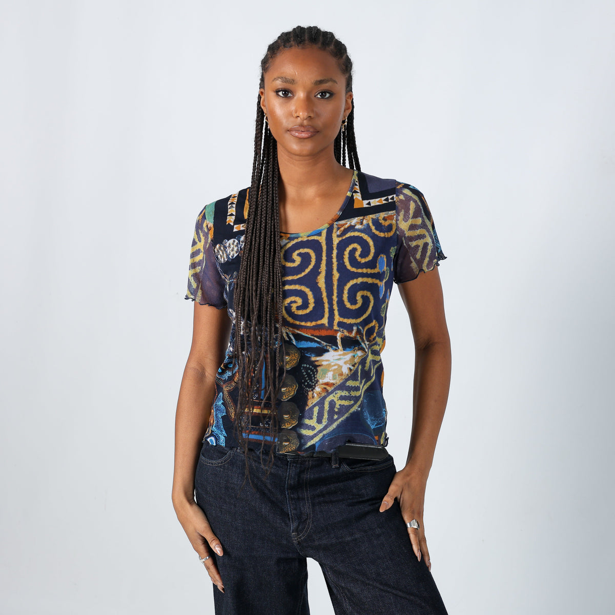 Navy Blue Y2K Cami (M)
