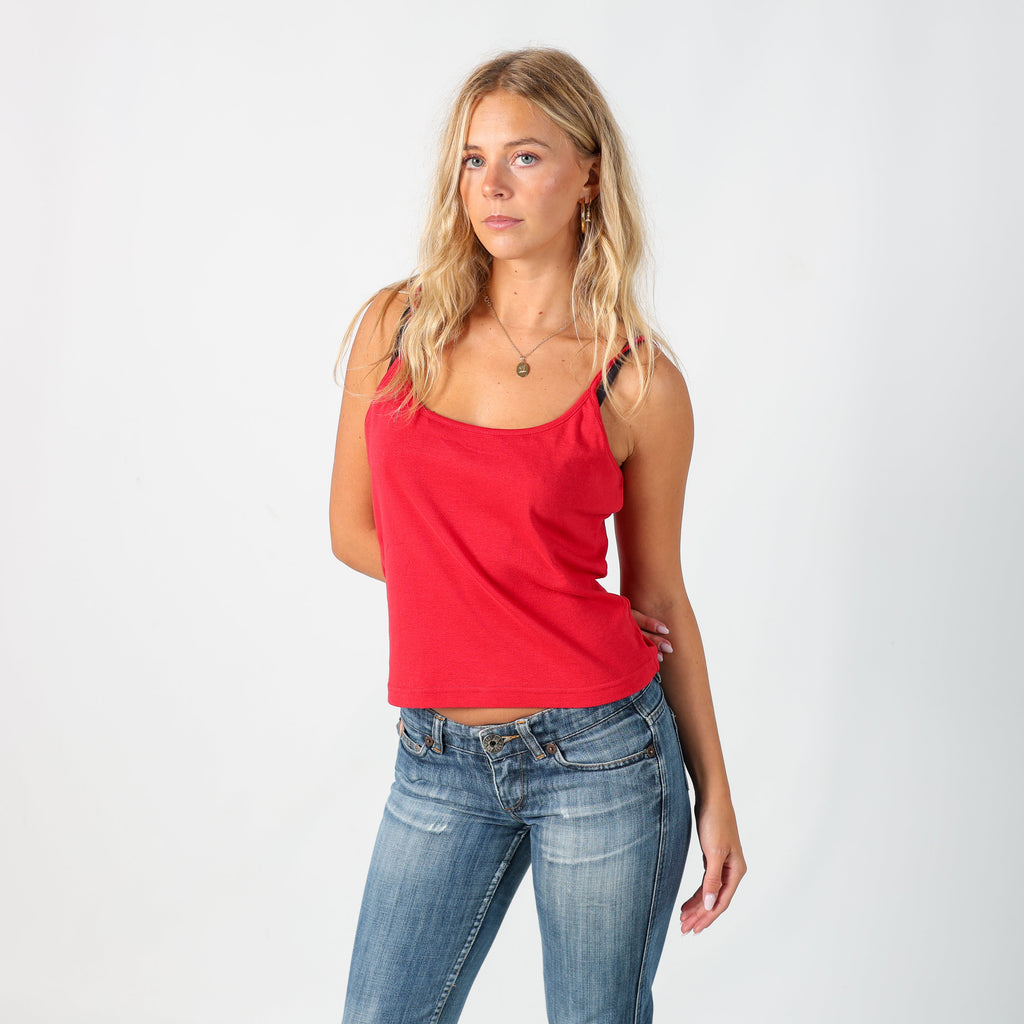 Red Y2K L'artiste Woven Vest (10)