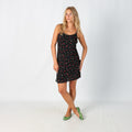 Black Y2K Printed Woven Maxi Dress Floral (S)