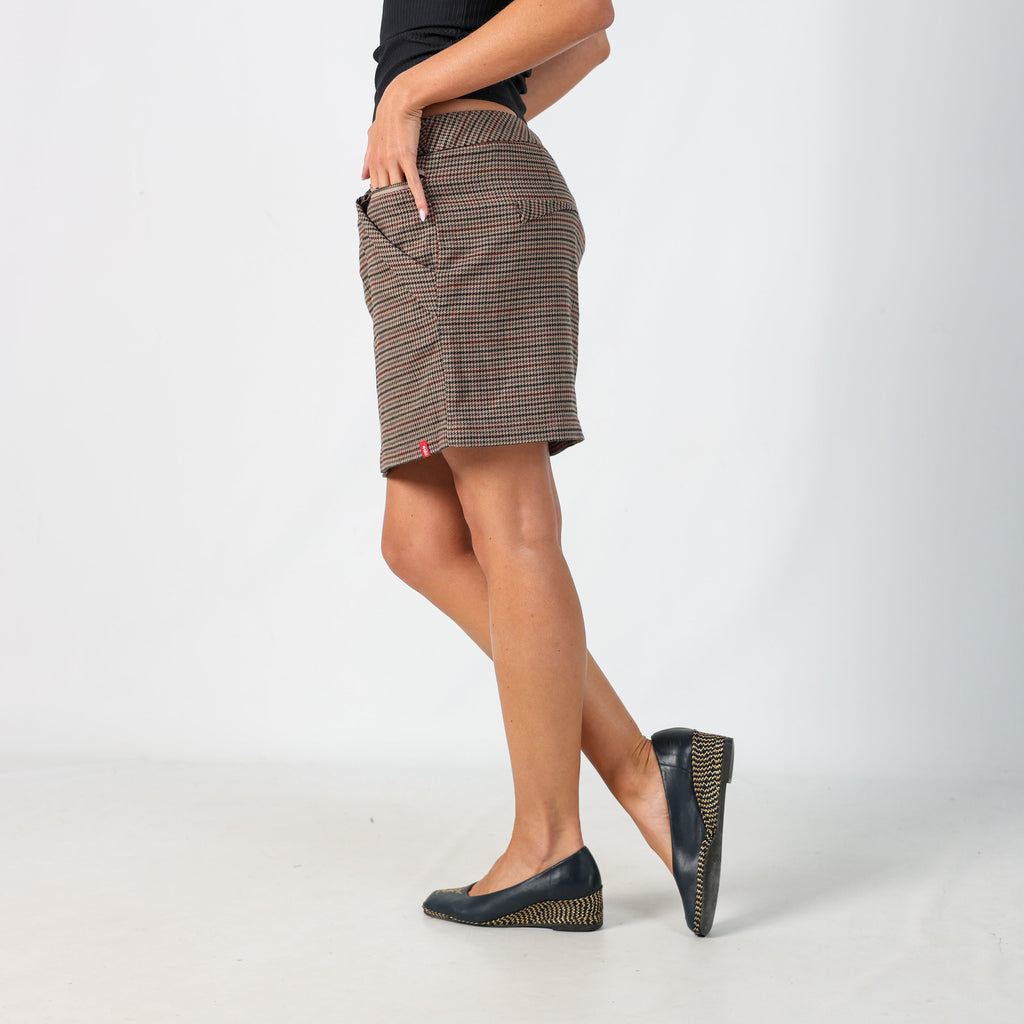 Brown Y2K Esprit Woven Midi Skirt (M)