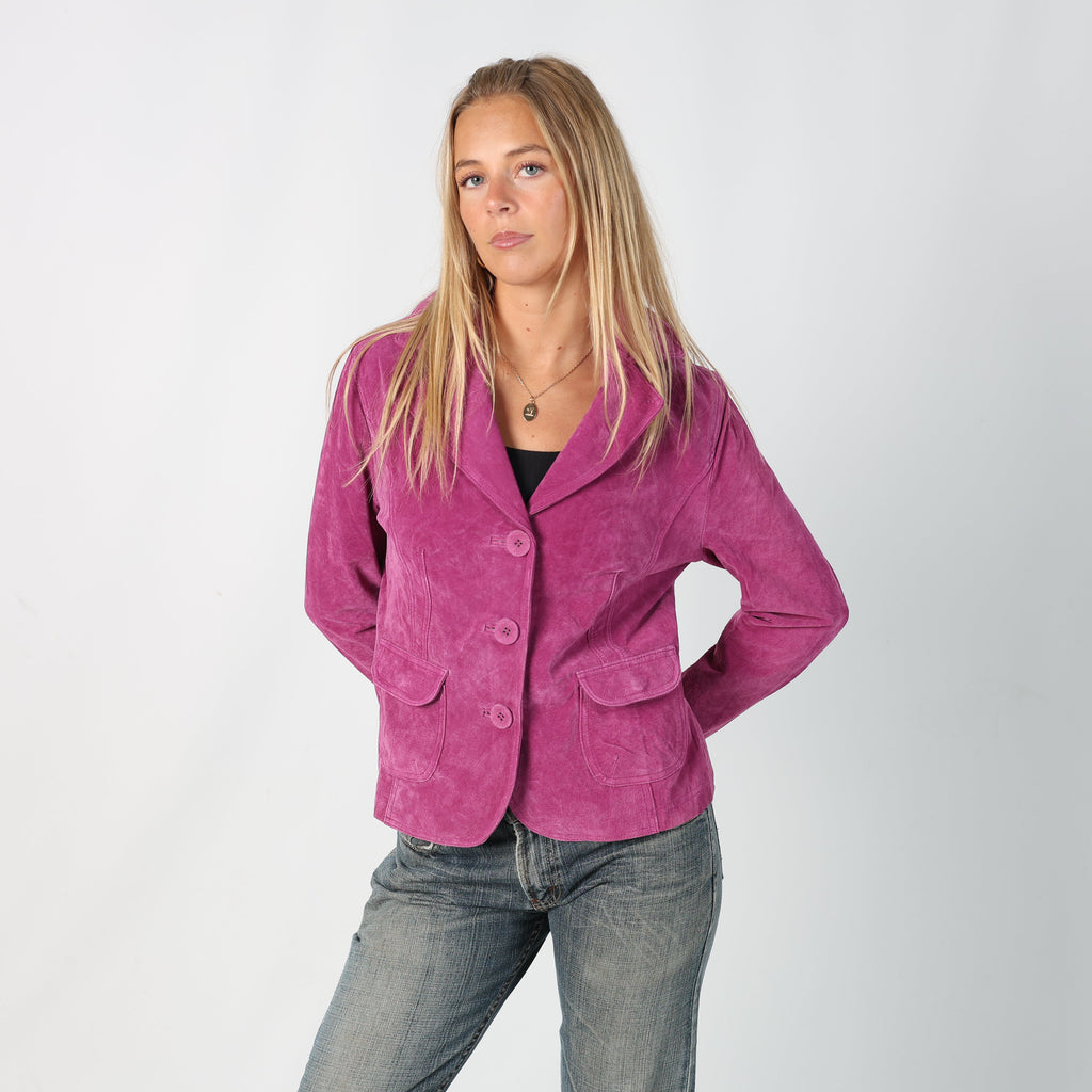 Purple Y2K Bruno Banani Suede Jacket (S)