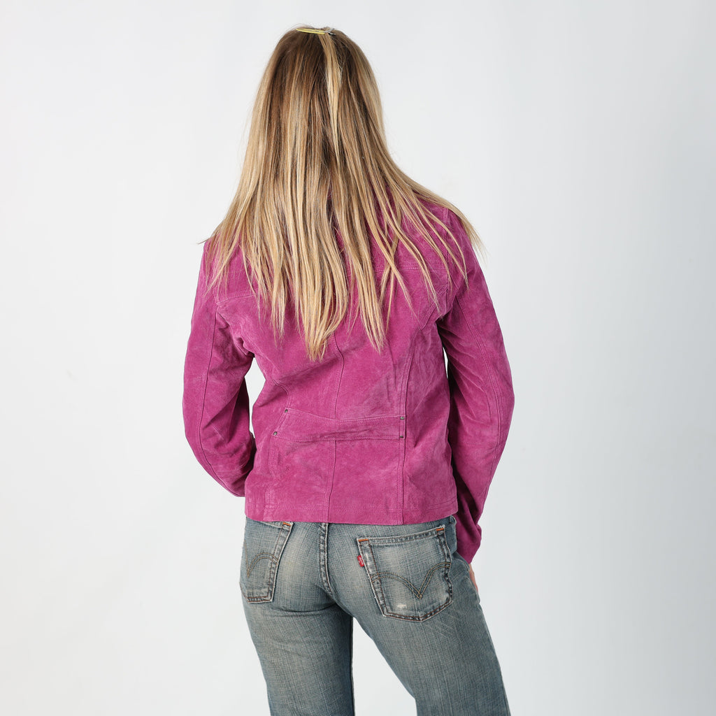 Purple Y2K Bruno Banani Suede Jacket (S)