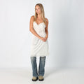 Cream Y2K Slip Dress Sheer (M)