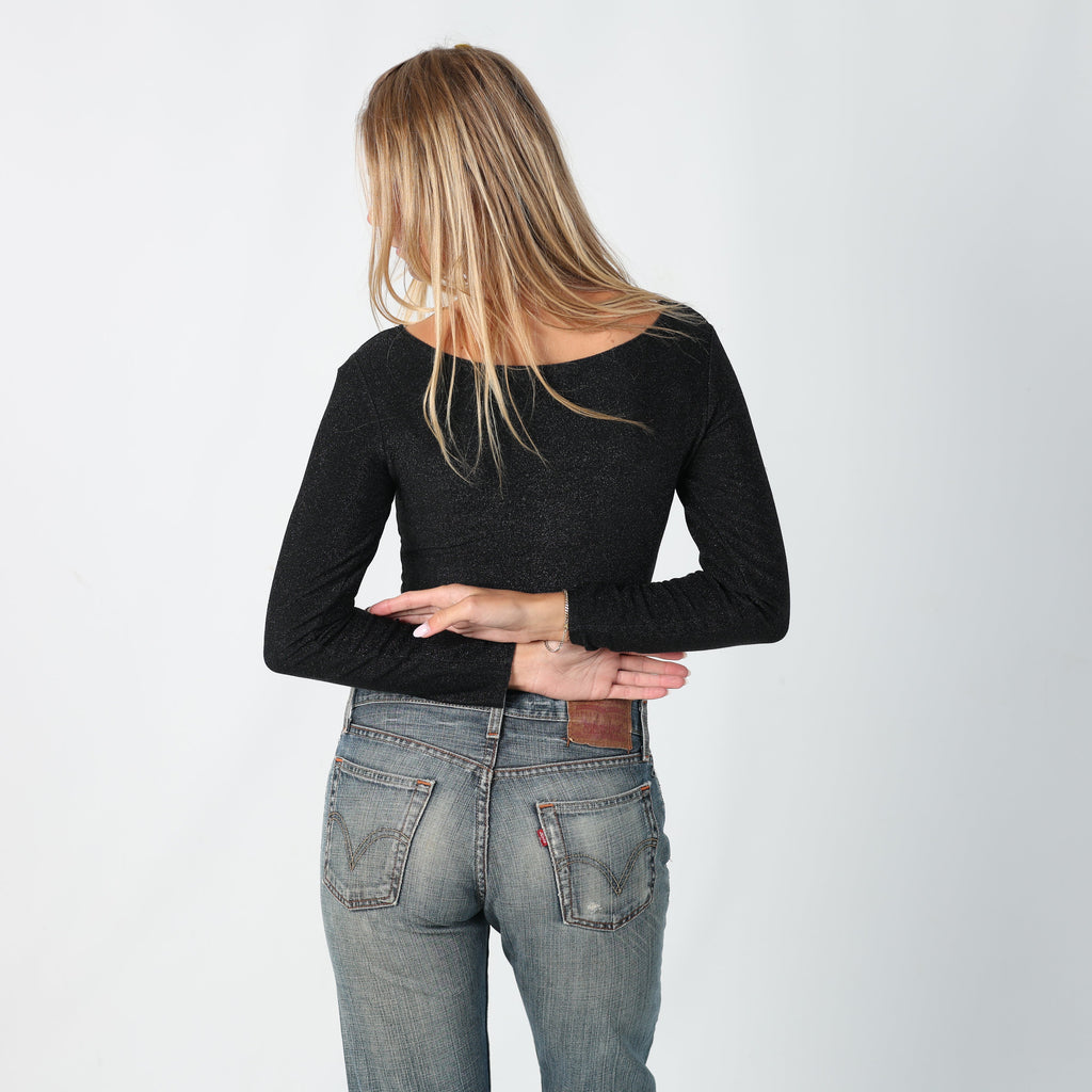Black Y2K Missunion Bodysuit (S)