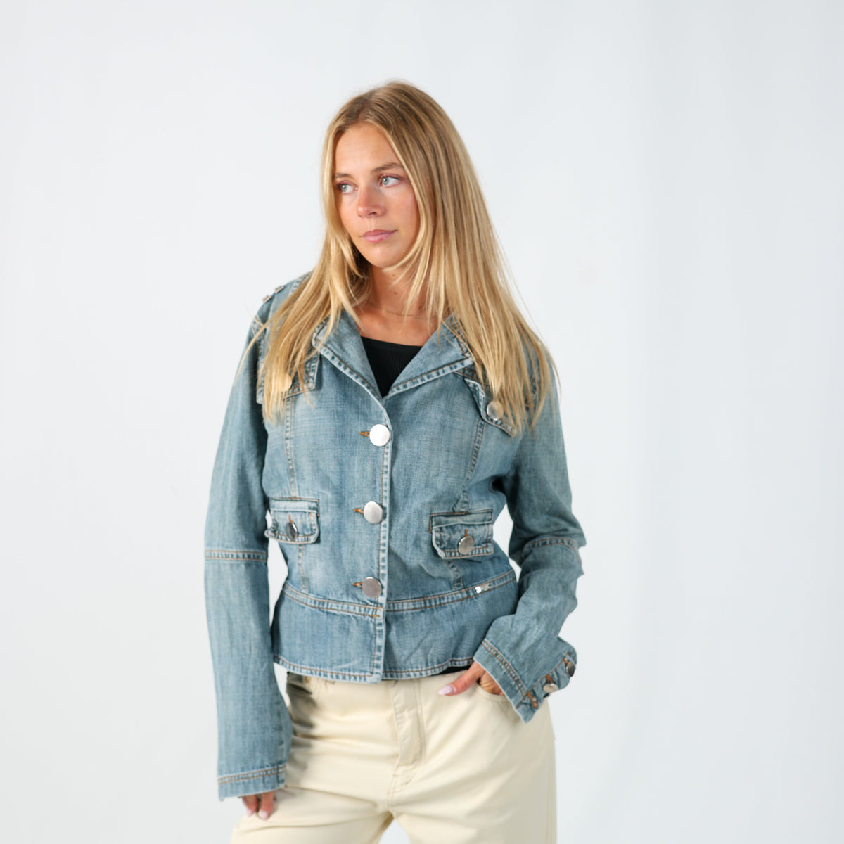 Cream 90s Moschino Casual Trousers (S)