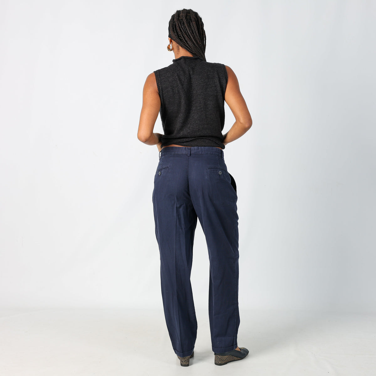 Navy Blue 90s C.P Company Woven Trousers (S)