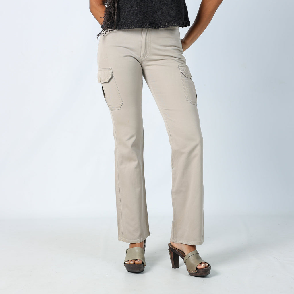 Beige 90s Guess Jeans Cargo Pants (S)