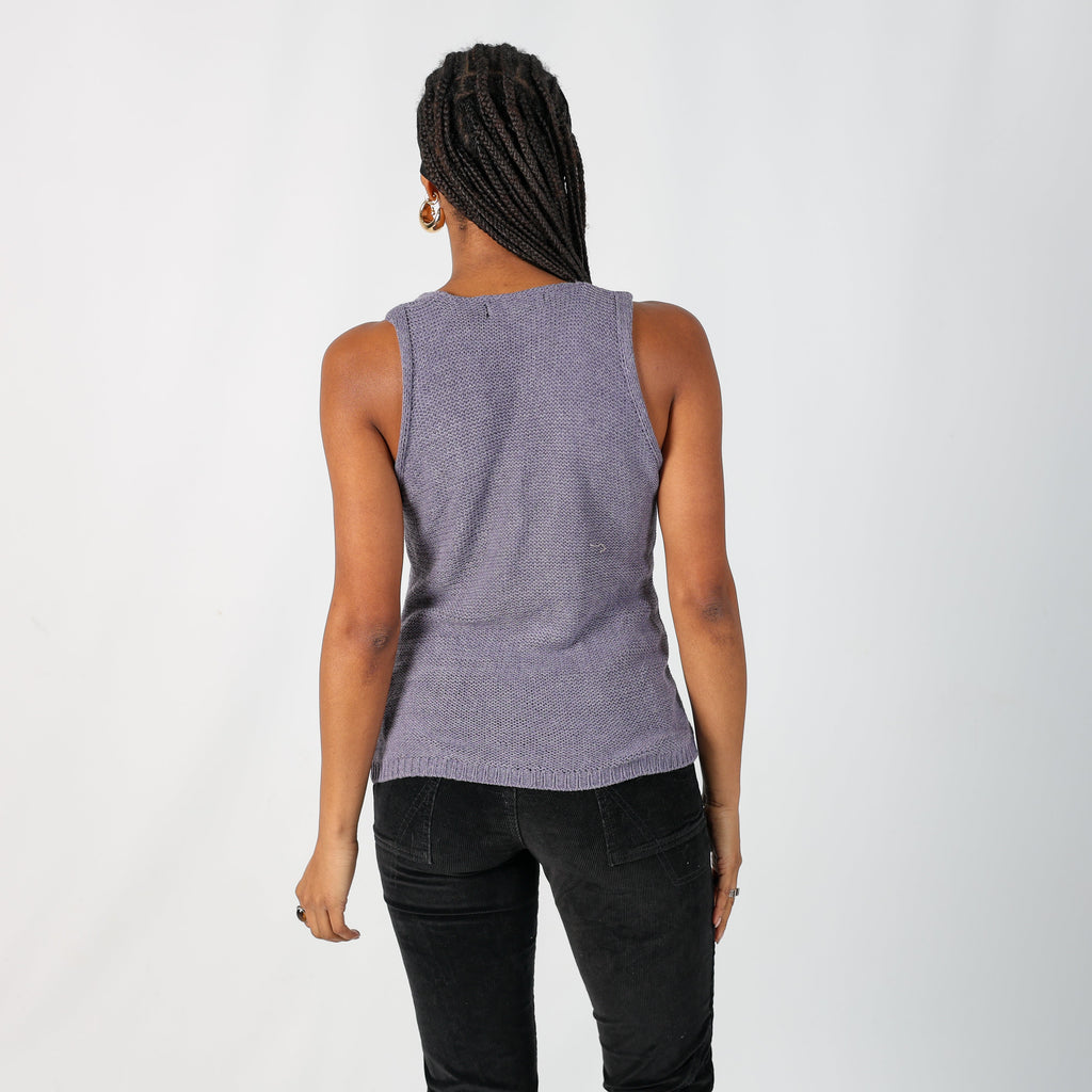 Lilac Purple Y2K NuoPai Knitted Top (M)