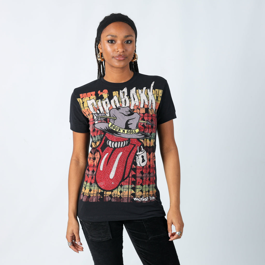 Black Y2K Cipo&Baxx T-shirt (M)