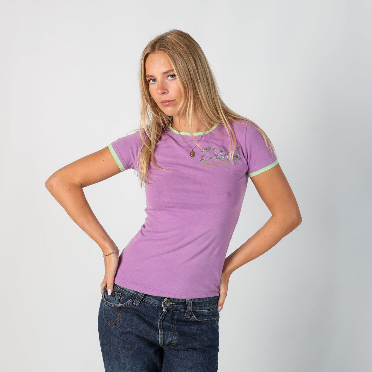 Purple Y2K Dolce & Gabbana T-shirt (S)