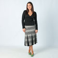 Grey Y2K Woman's Image Woven Maxi Skirt (M)