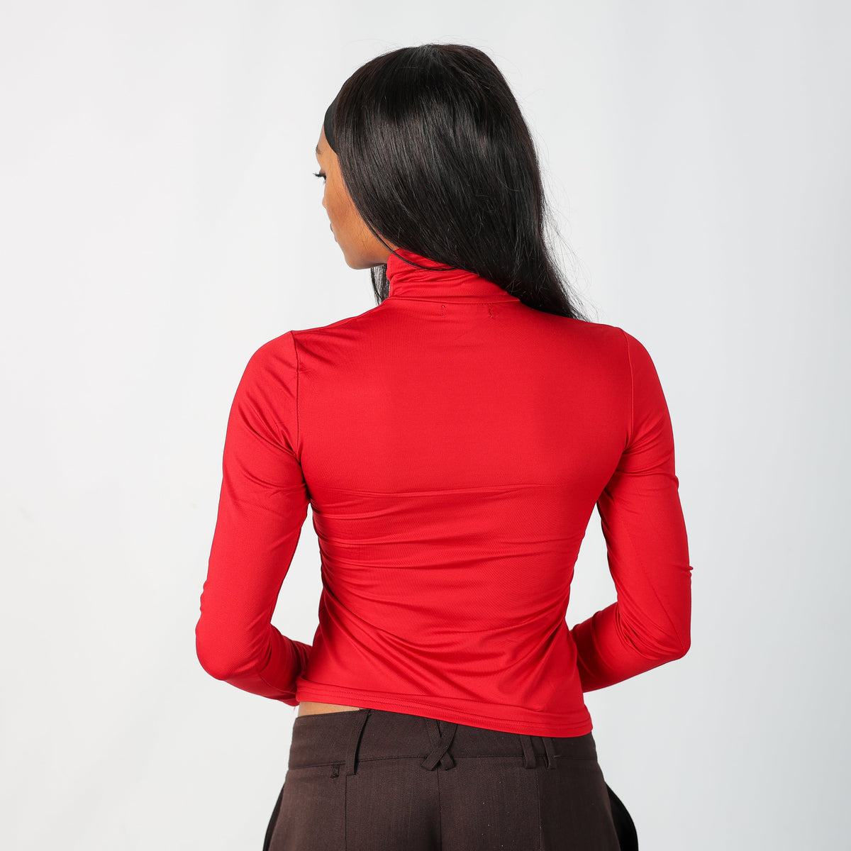 Red Y2K Long Sleeve Top (M)
