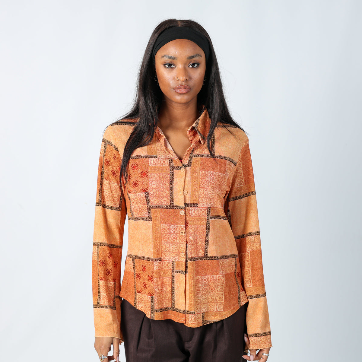 Orange Y2K Yessica Blouse (M)