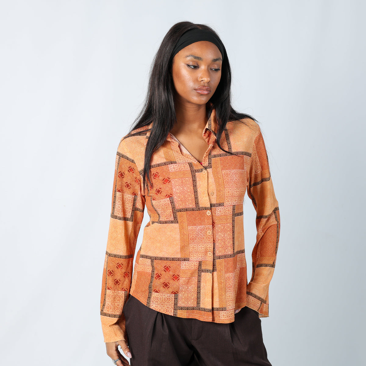 Orange Y2K Yessica Blouse (M)
