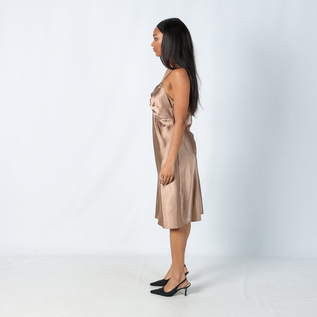 Bronze 90s Slip Dress (S)