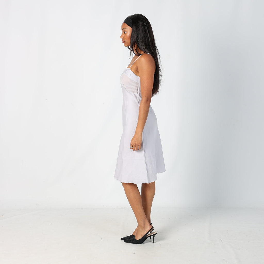 Light Blue Y2K Slip Dress Semi sheer (S)