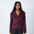 Burgundy Red Y2K Suede Jacket (10)