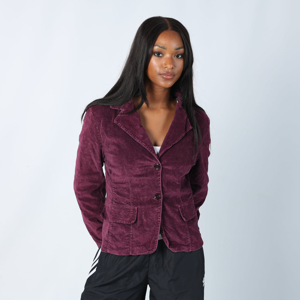Burgundy Red Y2K Suede Jacket (10)