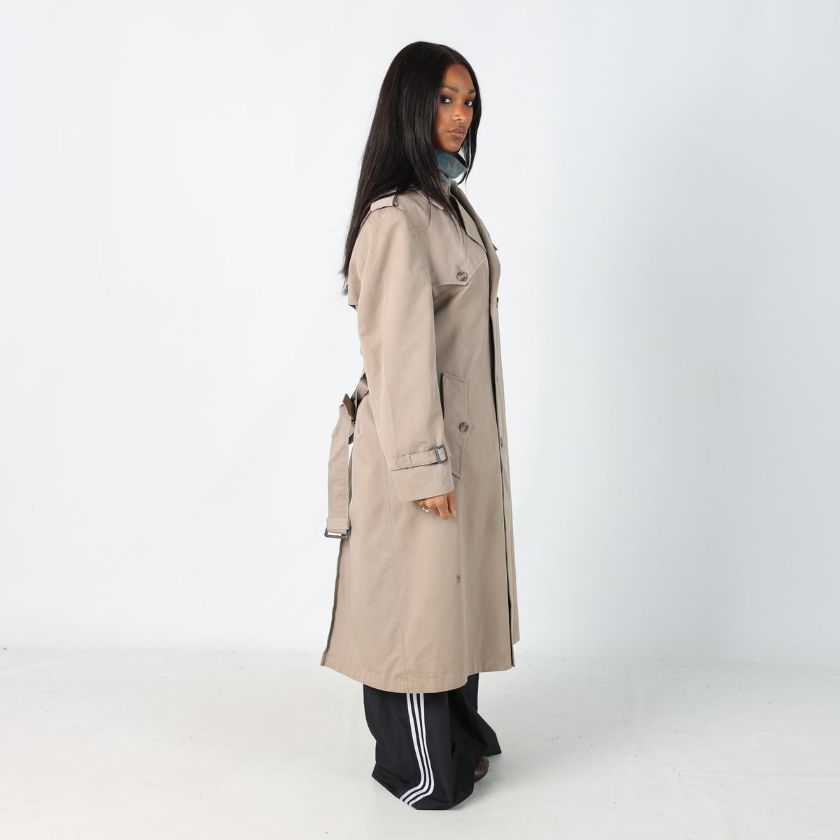Beige Y2K Christian Dior Trench Coat lining inside (12)