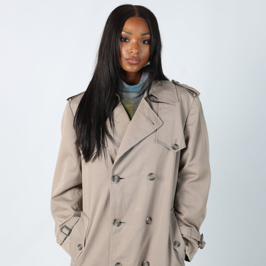 Beige Y2K Christian Dior Trench Coat lining inside (12)