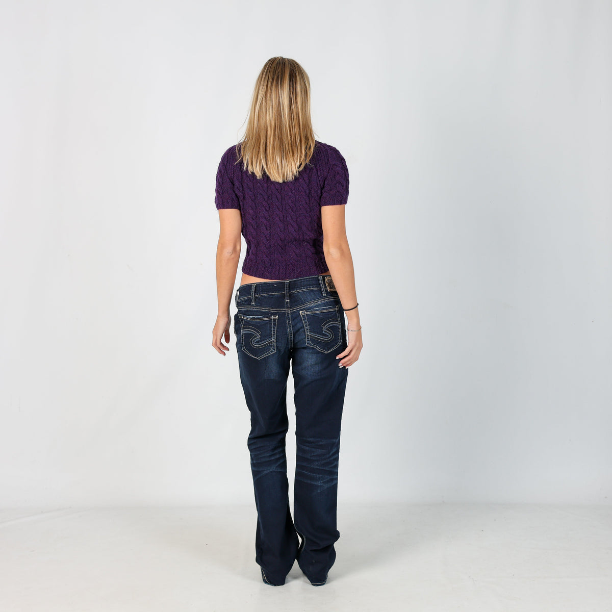 Blue Y2K Silver Straight Jeans (M)