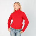 Red Y2K Knitted Jumper Lana Wool (S)