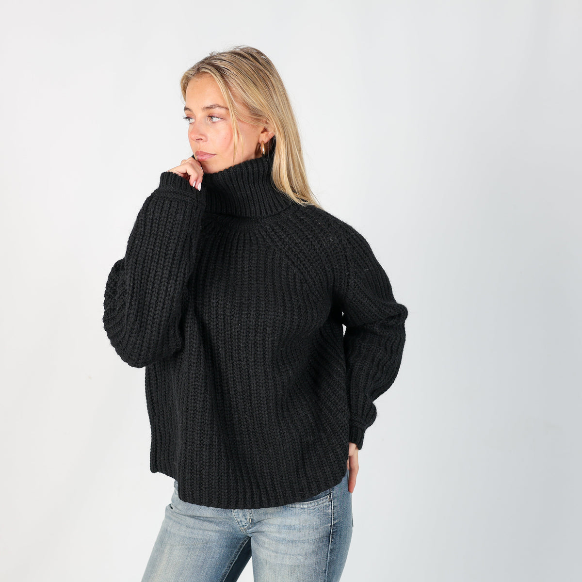 Black Y2K G-Star Knitted Jumper (M)