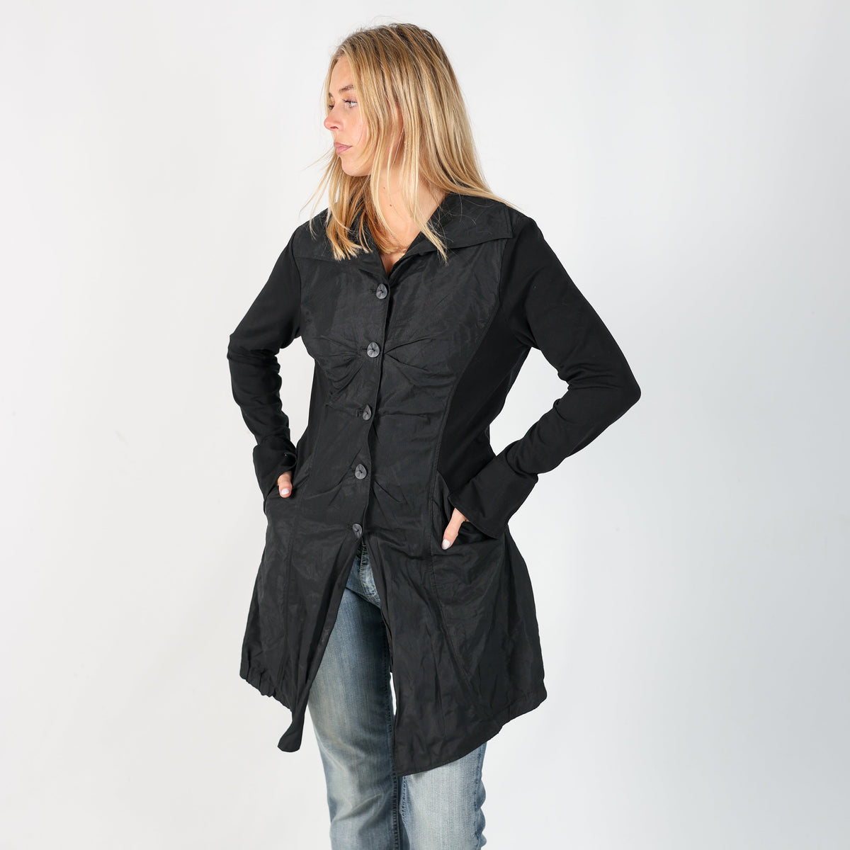 Black Y2K Fox's Light jacket (S)