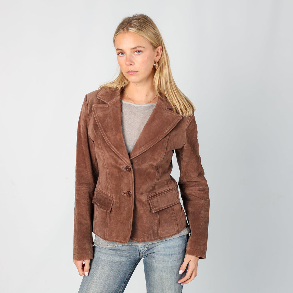 Brown Y2K Different Suede Jacket (S)