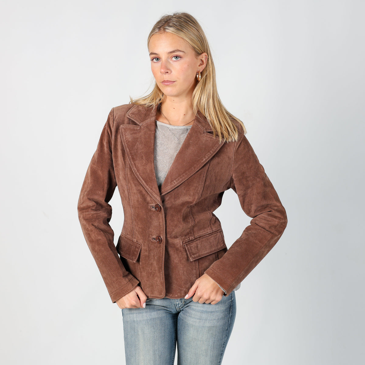Brown Y2K Different Suede Jacket (S)