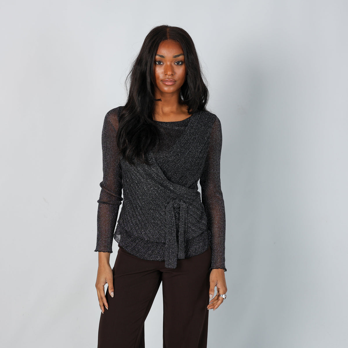 Black Y2K Hong Ma Blouse (M)