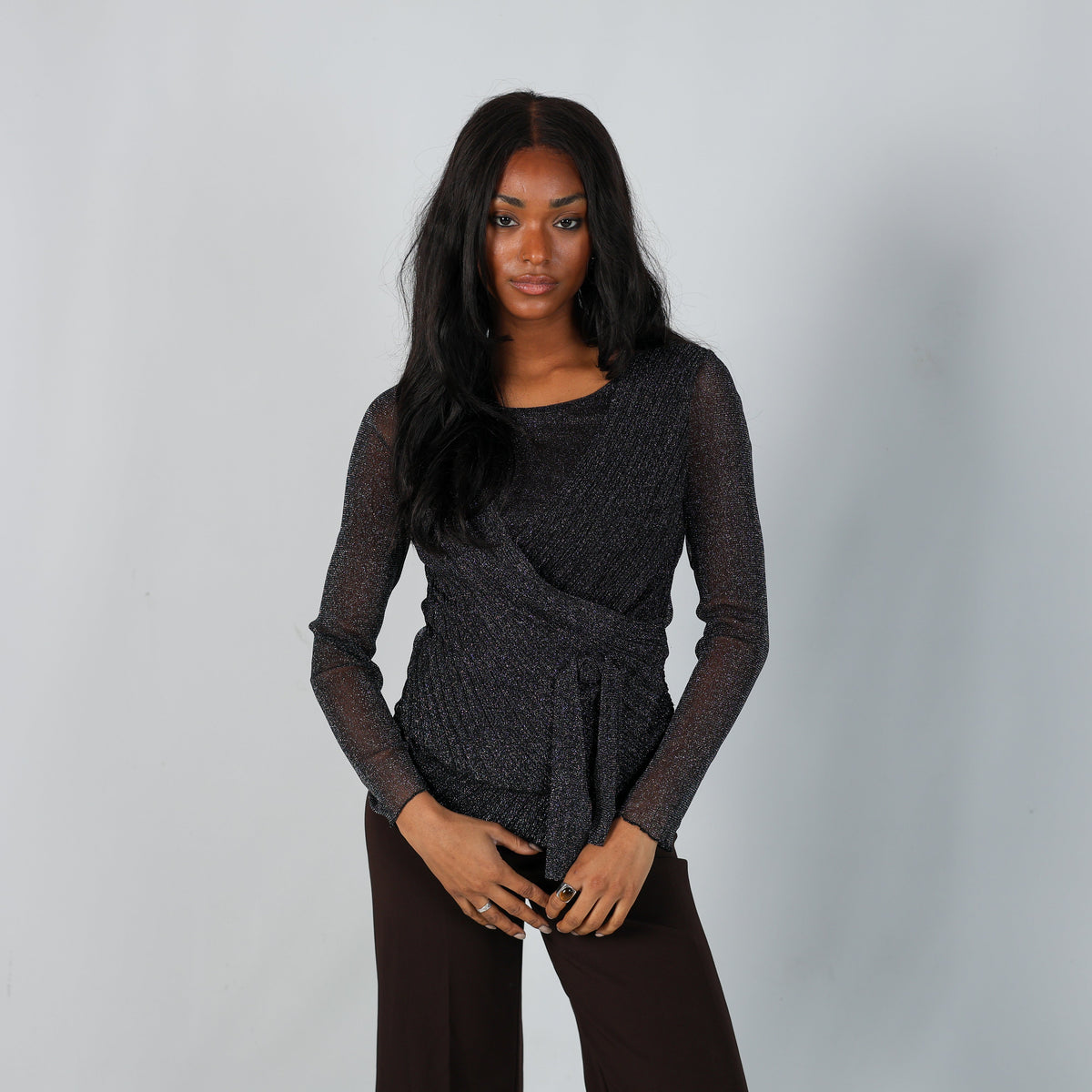 Black Y2K Hong Ma Blouse (M)