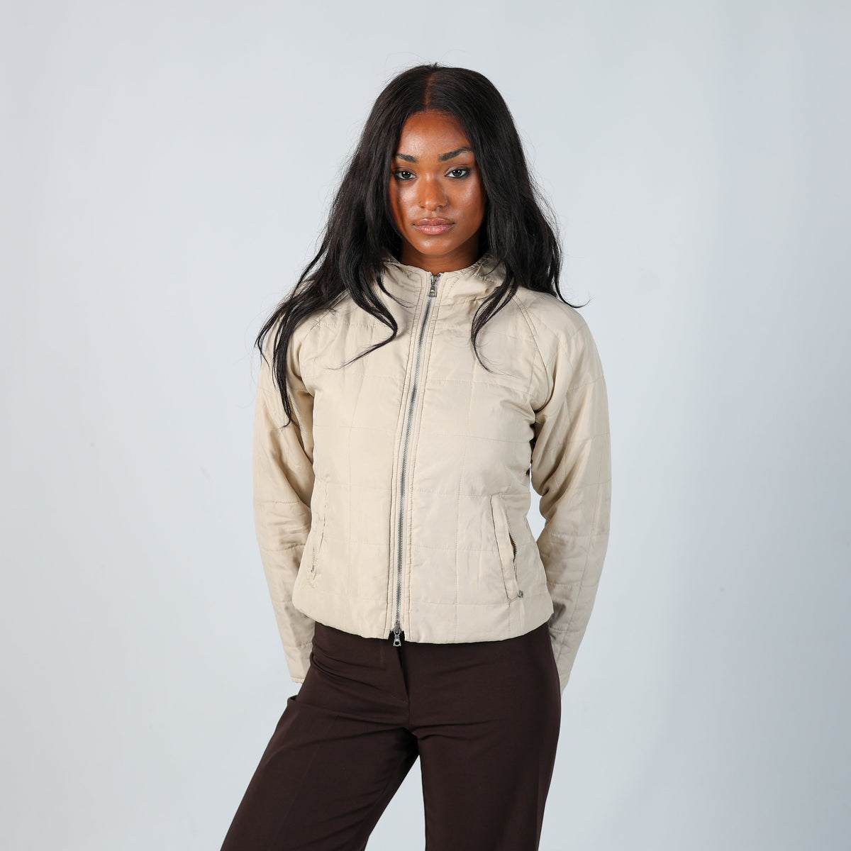 Cream Y2K Water Drop Light jacket (S)