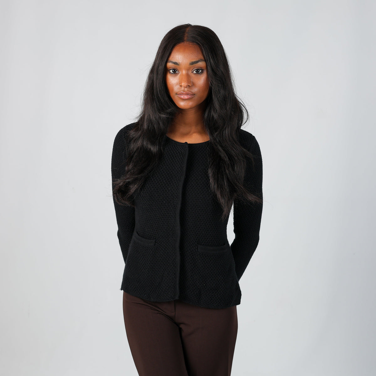 Black Y2K Intimissimi Knitted Top (M)
