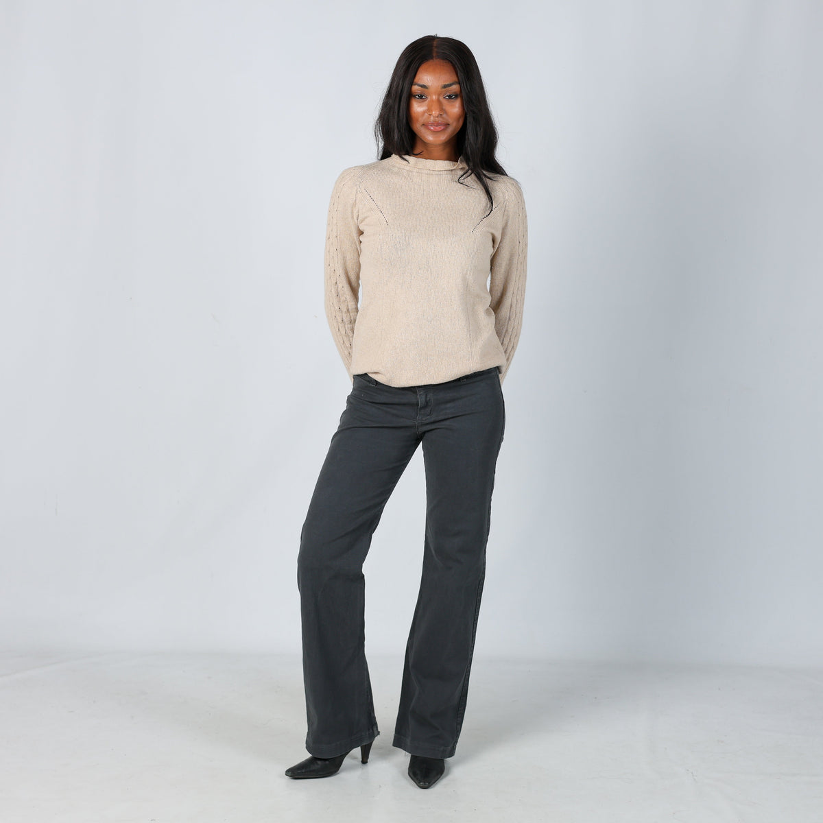 Charcoal Grey Y2K Lollipop Woven Trousers (M)
