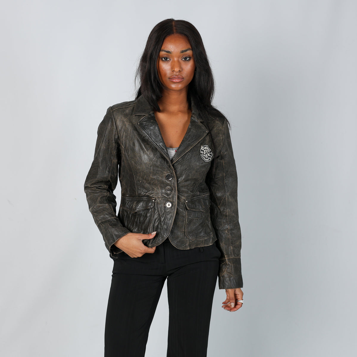 Tan 90s Gaudi Leather Jacket (S)