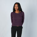Purple Y2K Knitted Top (S)