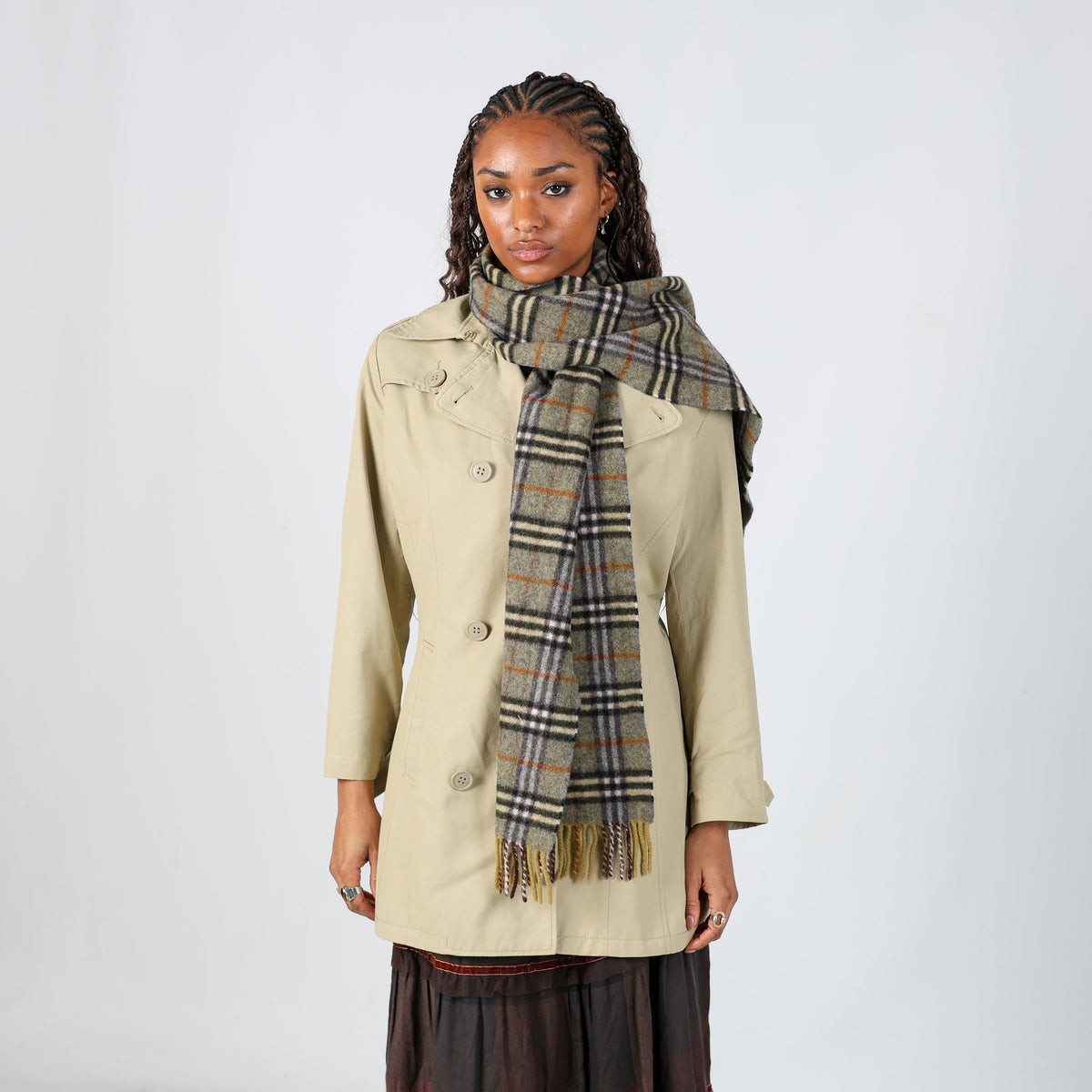 Beige Y2K PHARD Trench Coat (S)